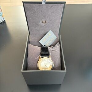 Bulova Men's Gold and Black Watch
